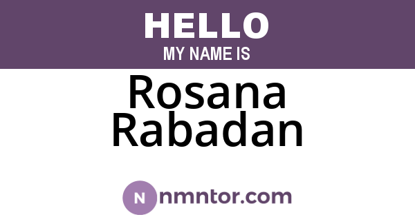 Rosana Rabadan