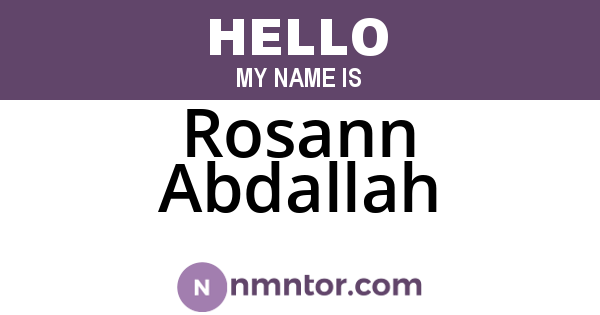 Rosann Abdallah