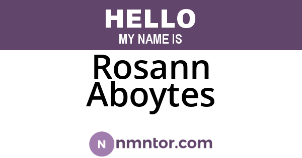 Rosann Aboytes