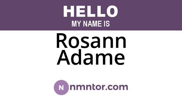 Rosann Adame