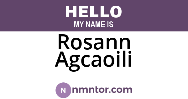 Rosann Agcaoili