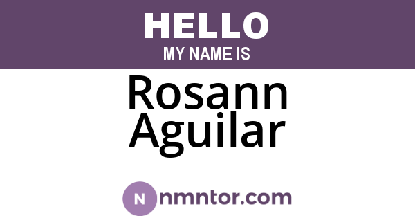 Rosann Aguilar