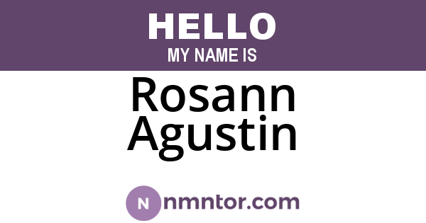 Rosann Agustin