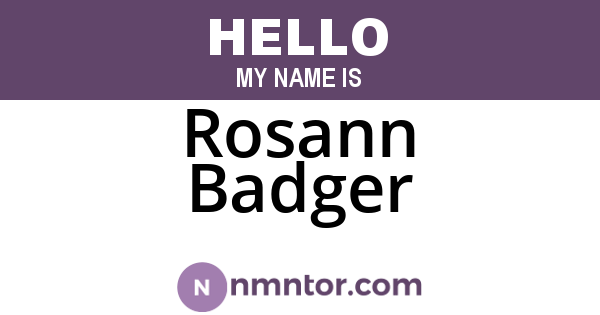 Rosann Badger