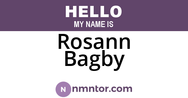 Rosann Bagby