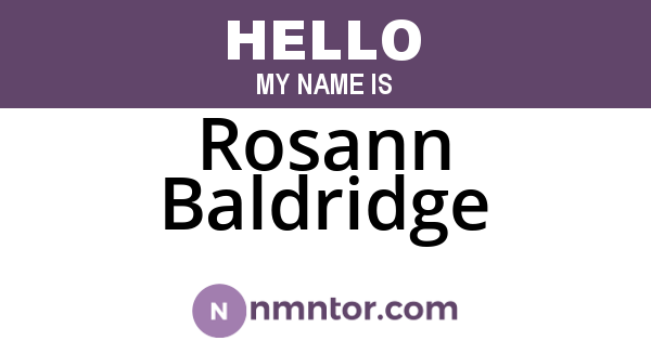 Rosann Baldridge