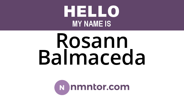 Rosann Balmaceda
