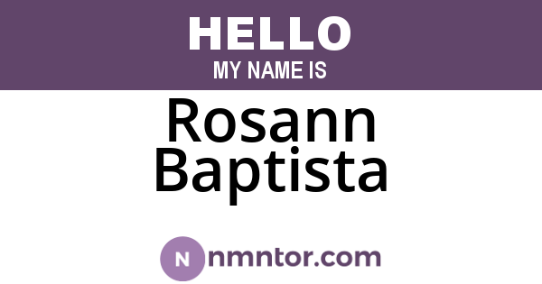 Rosann Baptista