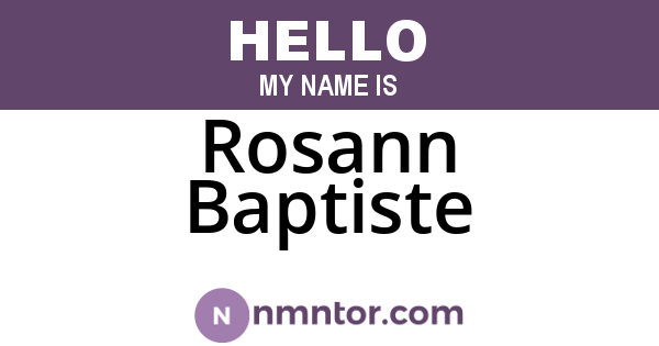 Rosann Baptiste