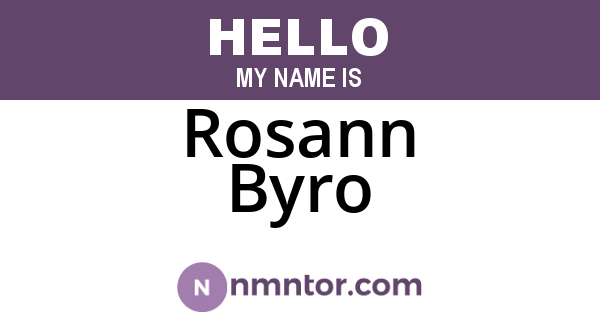 Rosann Byro