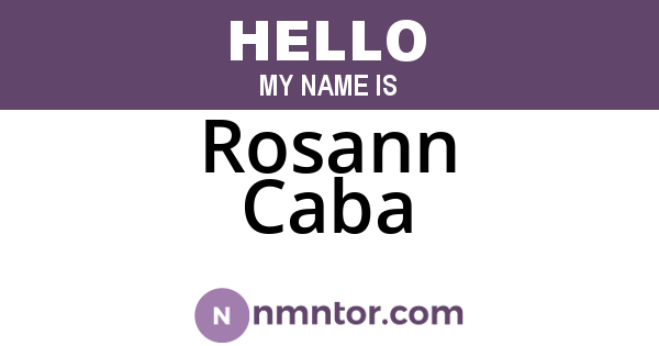 Rosann Caba