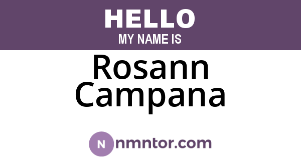 Rosann Campana