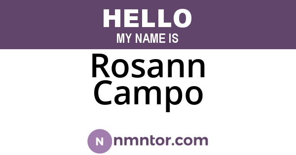 Rosann Campo