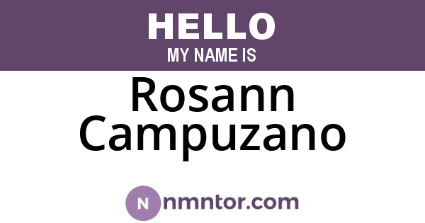 Rosann Campuzano
