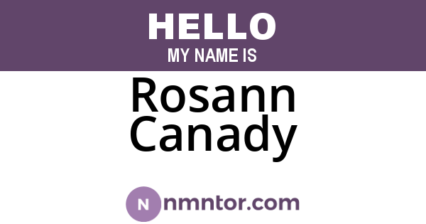 Rosann Canady