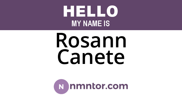Rosann Canete