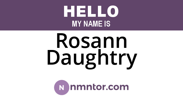 Rosann Daughtry