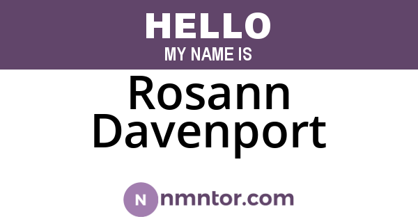 Rosann Davenport