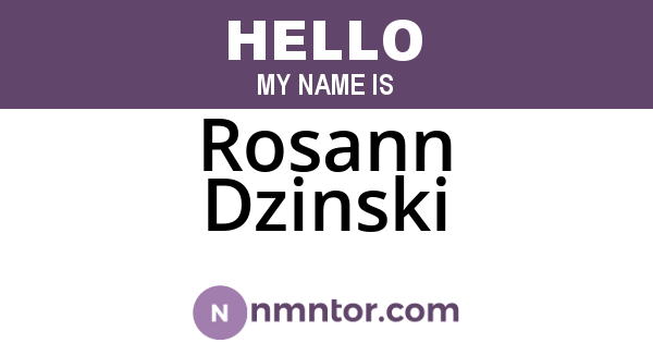 Rosann Dzinski