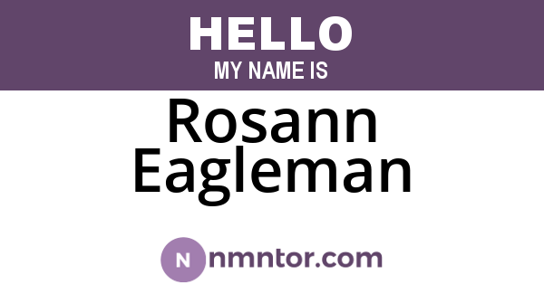 Rosann Eagleman