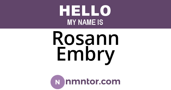 Rosann Embry