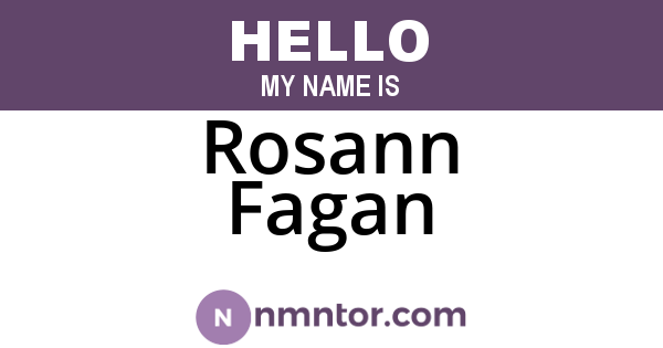 Rosann Fagan