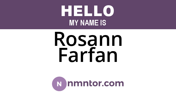 Rosann Farfan
