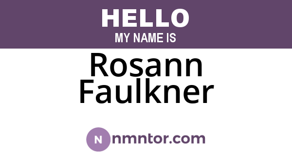 Rosann Faulkner