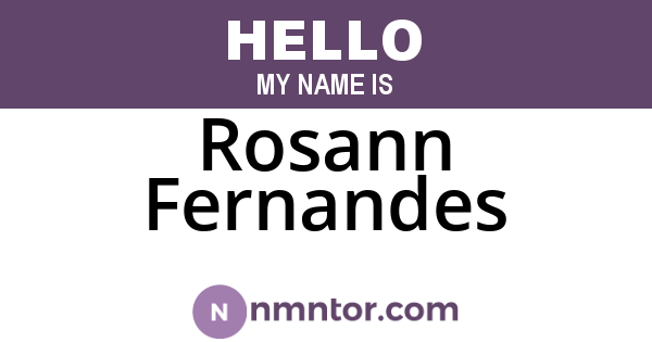 Rosann Fernandes