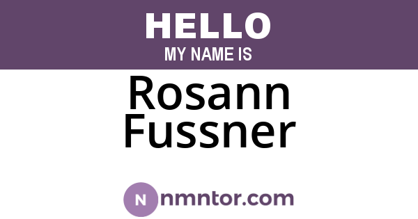 Rosann Fussner