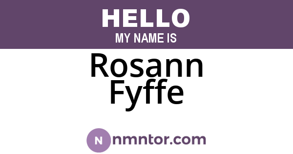 Rosann Fyffe