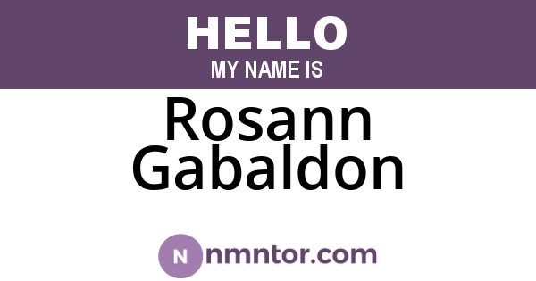 Rosann Gabaldon