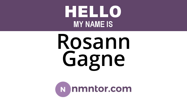 Rosann Gagne