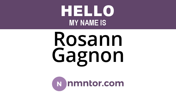 Rosann Gagnon