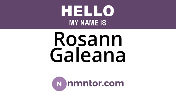 Rosann Galeana