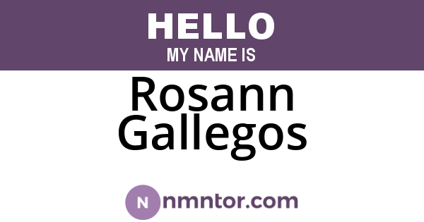 Rosann Gallegos