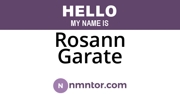 Rosann Garate