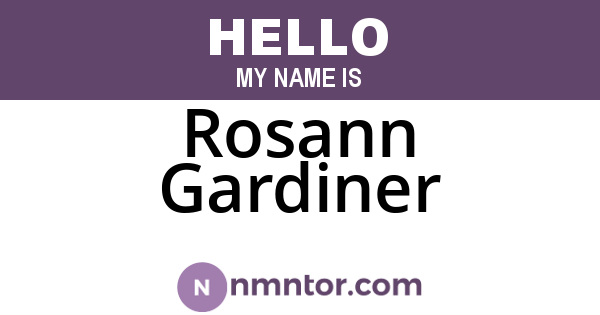 Rosann Gardiner
