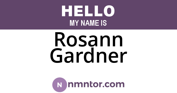 Rosann Gardner