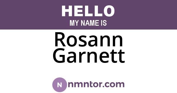 Rosann Garnett