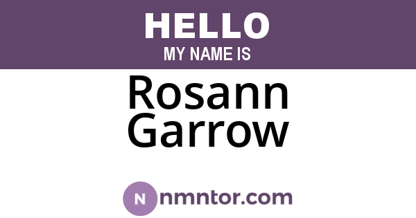 Rosann Garrow