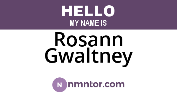 Rosann Gwaltney