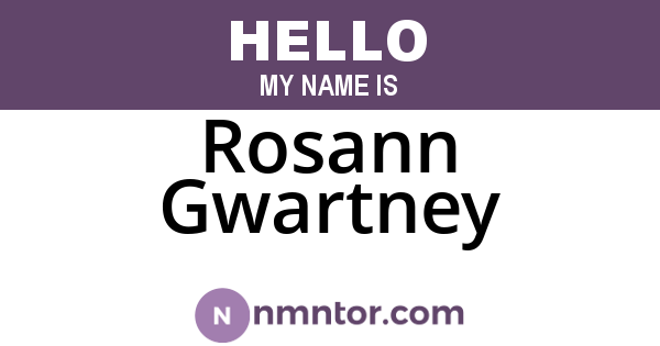 Rosann Gwartney
