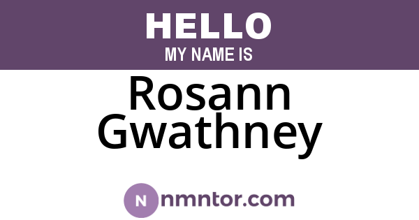 Rosann Gwathney