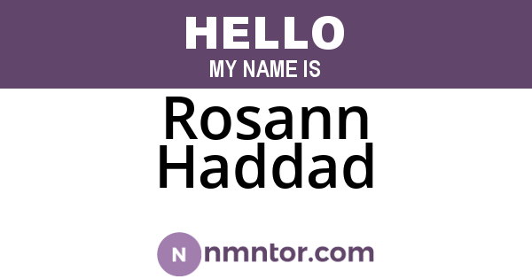 Rosann Haddad
