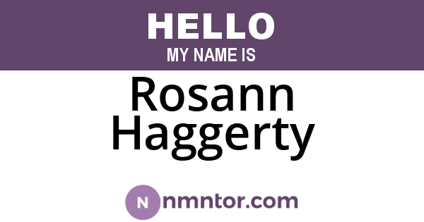 Rosann Haggerty
