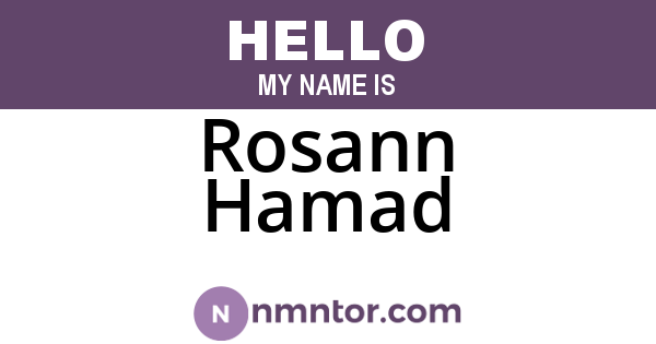 Rosann Hamad
