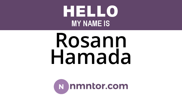 Rosann Hamada
