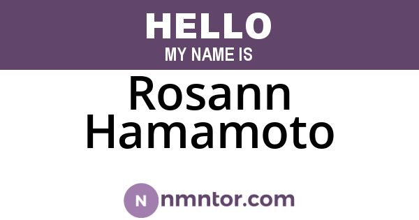 Rosann Hamamoto