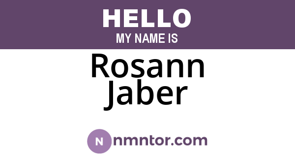 Rosann Jaber